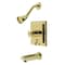 Kingston Brass Tub and Shower Faucet, Polished Brass, Wall Mount KB86520DX - alternate 1
